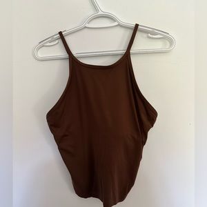 Lululemon light weight high neck yoga tank top size 8 Java